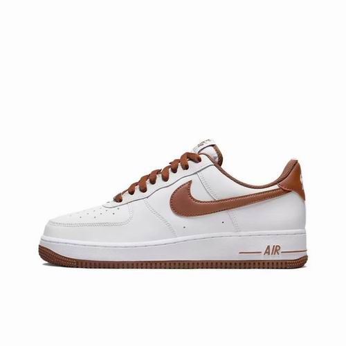 Cheap Nike Air Force 1 Shoes Men and Women White Brown-37